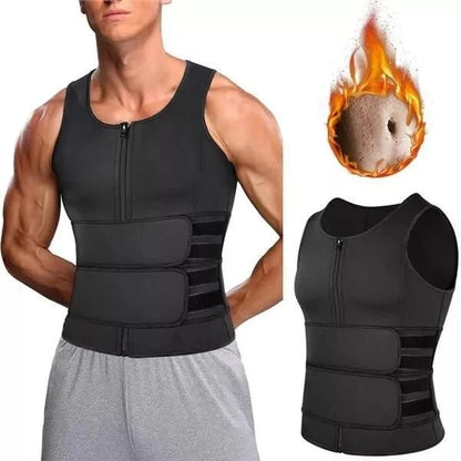 Männer Body Shaper Saunaweste Taille Trainer Doppelgürtel