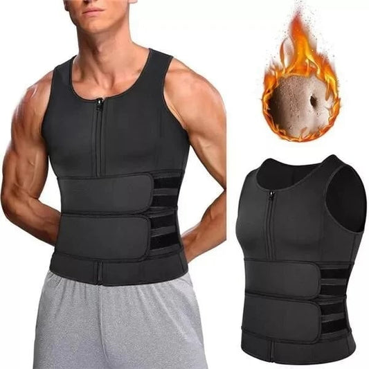 Männer Body Shaper Saunaweste Taille Trainer Doppelgürtel