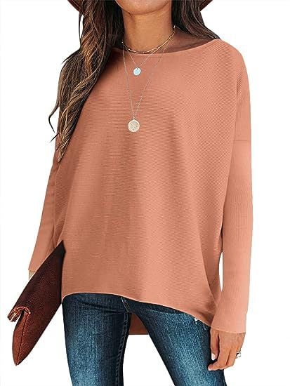 ✨Hot Sale ⭐women's Irregular Oversized Dolman Sleeve Knitted Pullover