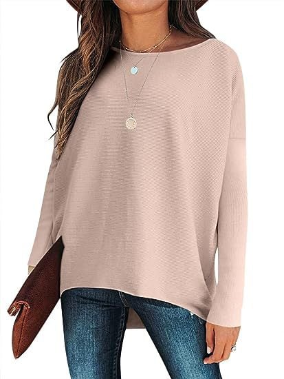 ✨Hot Sale ⭐women's Irregular Oversized Dolman Sleeve Knitted Pullover