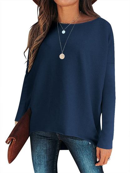 ✨Hot Sale ⭐women's Irregular Oversized Dolman Sleeve Knitted Pullover