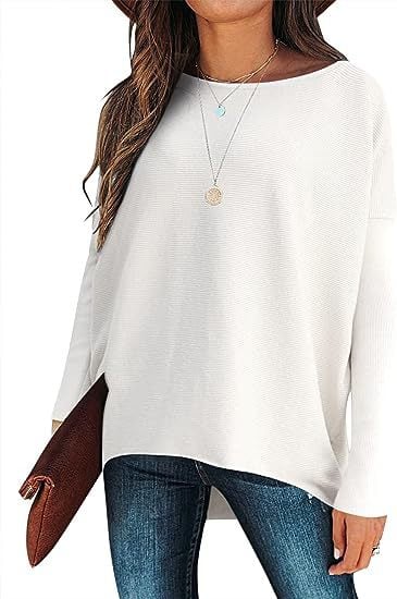 ✨Hot Sale ⭐women's Irregular Oversized Dolman Sleeve Knitted Pullover