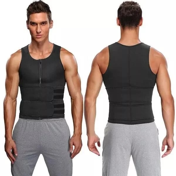 Männer Body Shaper Saunaweste Taille Trainer Doppelgürtel