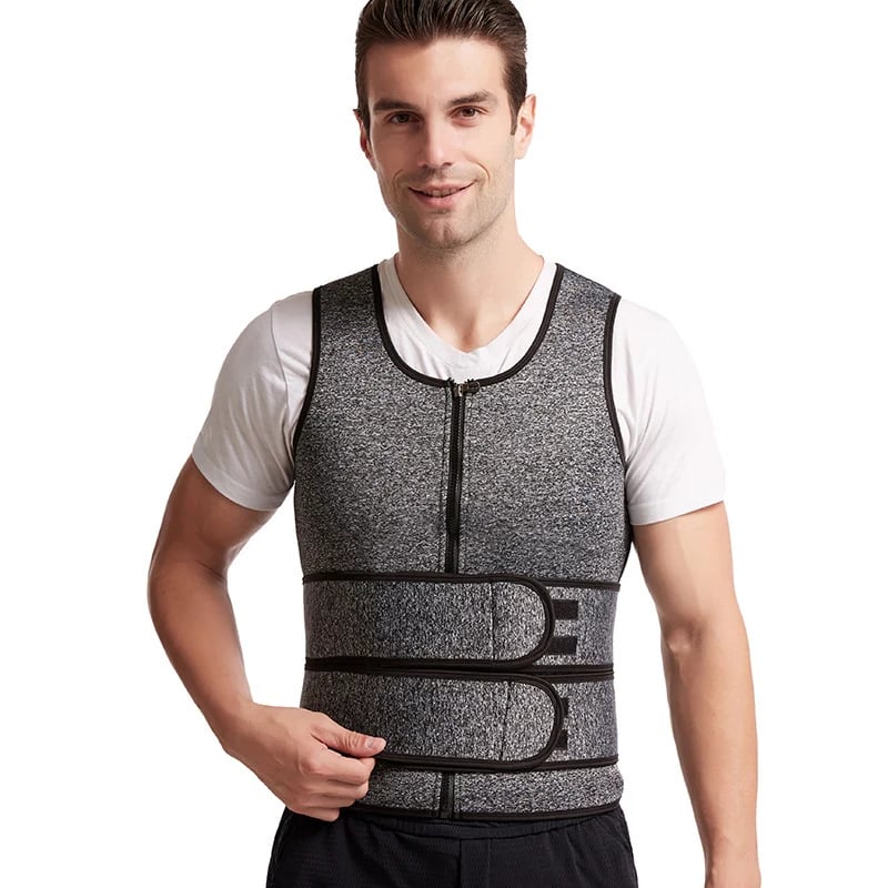 Männer Body Shaper Saunaweste Taille Trainer Doppelgürtel