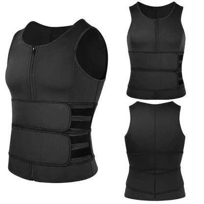 Männer Body Shaper Saunaweste Taille Trainer Doppelgürtel